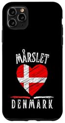 Denmark Flag Heart Maarslet City Custodia per iPhone 11 Pro Max