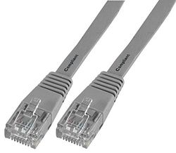 Pro Signal PSG90649 Flat Cat5e LSOH Ethernet Patch Lead, 5m, Grey