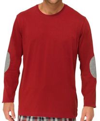 Schiesser heren shirt lange mouwen pyjama, rood (500-rood), 50 NL