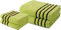 Le linge de Jules Set di 2 Asciugamani da Bagno 50 x 100 cm + 2 Teli da Bagno 100 x 150 cm, 100% Cotone, 550 g/m2