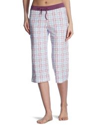 Huber dames slaappak broek, geruit 8038 / Mix & Match broek 3/4