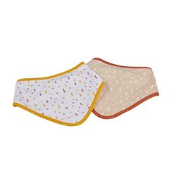 Bébé Douceur, Lot de 2 Bavoirs Bandana 100% Coton 16 x 41 cm Foret