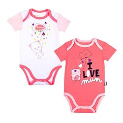 Fun Paradise - Set di 2 body da bambina, a maniche corte, taglia 18 mesi, 86 cm