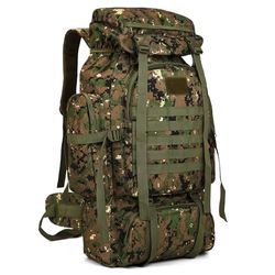 W WINTMING Mochila de senderismo para hombre, 70 L, mochila militar, mochila Molle, paquete de asalto de 3 días para escalada