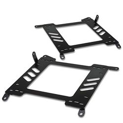 DNA MOTORING SBK-001 Pair of Racing Bucket Seat Mounting Brackets Compatible with 00-06 Sentra Maxima, Left & Right, Black