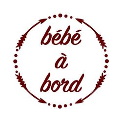 Ambiance Sticker Autocollant de Voiture Bébé à Bord Bordeaux - H15 x L15 cm