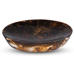 Ajuny Porte Savon en Résine Auto Drainant pour Barre de Savon éponge Plateau de Rangement pour évier de Cuisine Salle de Bain Facile à Nettoyer Brun