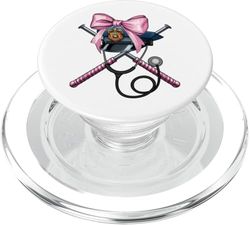 Coquette Bow Correctional Nurse Prison Nurse Girl Mom Mama PopSockets PopGrip for MagSafe