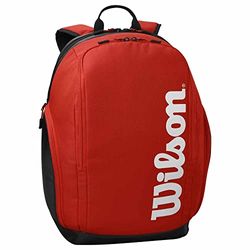 Wilson Mochila de Pádel Tour Pro Staff, hasta 2 Palas, Negro/Rojo