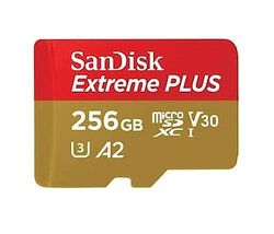 SANDISK - CARDS EXTREME PLUS MICROSDXC 256GB+SD ADAPTER 200MB/S 140MB/S A2 C10 V