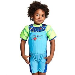 Zoggs Unisex Kids Unicorn Water Wings Floatsuit zwempak, blauw/zeezaag, 2-3 jaar (15-18 kg)