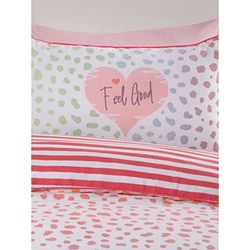Rapport Home Juego de Funda nórdica Dálmata, Polialgodón, Rosa encarnado, Doublé