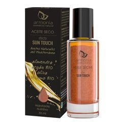 Armonía Cosmética natural - óleo de ouro do Mediterrâneo - efeito bronzeado - óleo seco - absorção rápida - nutrir e hidrata em profundidade - vegano - 30 ml