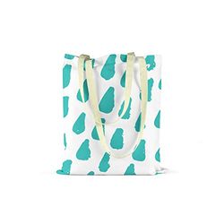 Bonamaison Printed Tote Bag, Reusable Grocery Bag, Shopping Bag, Machine Washable, Foldable, Canvas Cloth Bag with Handles, Size: 34x40 Cm