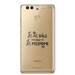 Zokko fodral Huawei P9 Plus "I don't most", I express me - mjukt genomskinligt bläck svart