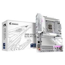 GIGABYTE Z890 AORUS ELITE WIFI7 ICE Scheda Madre - Supporta CPU Intel Core Ultra (Serie 2), 16+1+2 Fasi VRM, fino a 8800MHz DDR5 (OC), 1xPCIe 5.0 + 3xPCIe 4.0, Wi-Fi 7, 2.5GbE LAN, Thunderbolt 4