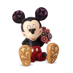 Disney Traditions Mickey z kwiatami, mini, wielokolorowy, 5 x 5,5 x 7 cm