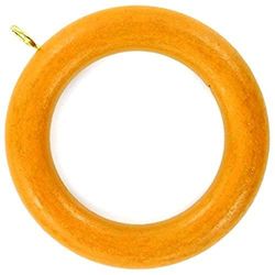 Bulk Hardware Bh05960 en bois Tringle à rideau Rod Anneaux avec vis Eye, diamètre intérieur. 48 mm (1,15/40,6 cm) de diamètre extérieur. 70 mm (2.3/10,2 cm) – Medium Marron, Lot de 10