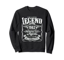 62nd Birthday Living Legend Since 1962 Classic Vintage Sudadera