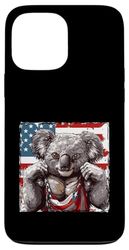 American Koala Mascot USA Flag Case for iPhone 13 Pro Max