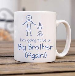 I'M Going To Be A Brother Again beker Nieuw Baby Zwangerschap Baby Douche Cadeau