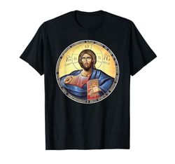Icona ortodossa bizantina Gesù Cristo Pantocratore Maglietta