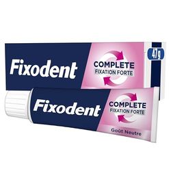 Fixodent Complete Goût Neutre Crème Adhésive Pour prothèses Totales & Partielles 47ml