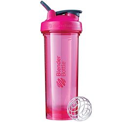 BlenderBottle Pro32 - Botella de agua, Botella mezcladora de batidos de proteínas, con batidor Blenderball, libre de BPA, 940ml - rosa