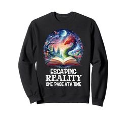 Book Dragon Reading Escaping Reality One Page Bookish Dragon Felpa