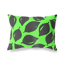 BonaMaison Fundas para Cojínes, Verde Neón-Humo Funda de Almohada para Sofá Coche Silla Oficina Cama Decorativa Moderna Decoración del Hogar, 35x50 Cm - Diseñado y Fabricado en Turquía