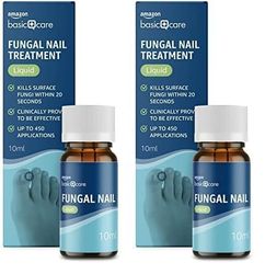 Amazon Basic Care Liquido per il trattamento micotico delle unghie, 10ml (Confezione da 2)