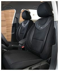 Coprisedili per auto compatibili con Hyundai H-1 3° gen.Starex 2019 conducente e passeggero, FB:G102 (nero)