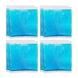 Relaxdays hot cold pack set van 8, warmte-koude kompressen, 14 x 12,5 cm, eerste hulp, herbruikbare gel packs, blauw