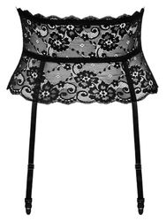 Cottelli Lingerie Women's Lace Suspenders Black XL