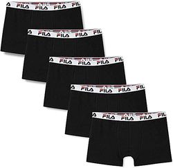 Fila Fu5016/5 Boxer Uomo, Nero (BLACK 200), L, 5 pezzi