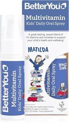 BetterYou Multivitamin Kids Oral Spray, Kids Vitamin Supplement, Sugar Free Chocolate and Marshmallow Flavour, 1-Month Supply, Tablets and Gummies Free Vitamin