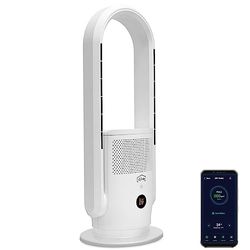 djive ARC rotorloze ventilator, 3in1 torenventilator + luchtreiniger + ventilatorkachel, stil, met automatische modus, staande ventilator met 9 snelheden, app, Alexa, met afstandsbediening, H14, wit