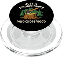 Woods Man Woodchopper Hacha de leña para cortar leña Woodland Camping PopSockets PopGrip para MagSafe