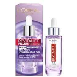 L’Oréal Paris - Sérum Anti-Rides & Anti-Âge - 1.5% Acide Hyaluronique Pur - Soin Visage Hydratant, Repulpant & Lissant - Pour Tous Types de Peaux - Revitalift Filler - 50 ml