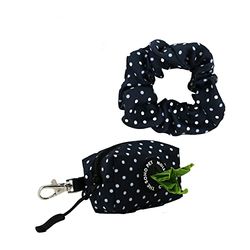 Ancol Polka Patterned Dog Poop Bag and Scrunchie Set Durable Lightweight Stylish Cute Matching Sturdy Zip Waste Bag Dispenser Pet Puppy Accessories