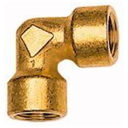 RIEGLER 112707-253.33 Hoekstuk, binnen/binnen, G 1, SW 30, messing blank, 1 stuk