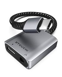 USB C a Conector de 3,5 mm y Adaptador de Cargador,Stouchi 2-1 USB Tipo C a Adaptador de AUD io para Auriculares,30W DAC de Alta Resolución,Compatible con Samsung Galaxy S21 S20,Pad Pro Mini6,Pixel 6