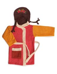Albornoz bolsa bordado Frida con capucha Talla 6