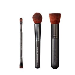 VEGAN LOVE, Set di pennelli da trucco, Multi Task small Pointed Face e Jumbo Flat Top