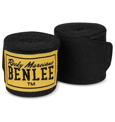BENLEE Rocky Marciano-ränder boxbandage elastiskt 450 x 5 cm svart
