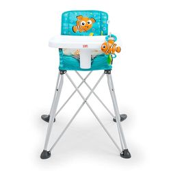 Bright Starts, Pop 'n Dine Draagbare kinderstoel Disney Baby Findet Nemo, met zuignapspeelgoed, compact opvouwbaar, ruimtebesparend, voor binnen en buiten, vanaf 6 maanden