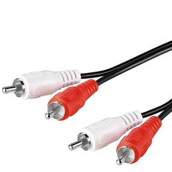 Goobay 50031 Stereo RCA-Kabel 10 M / 2x RCA-Stekker Naar 2x RCA-Kabel Voor Blu-Ray-Versterker HiFi Stereo / Subwoofer Kabel / Zwart