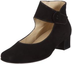 Hassia dam Evelyn, bred J pumps, Svart svart - 39 1/3 EU Weit