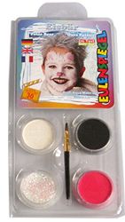 Eulenspiegel 204559 - Kit de maquillage ours polaire, pour env. 40 masques, couleurs de maquillage, carnaval, fête à thème