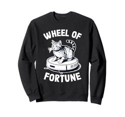 Wheel Of Fortune Cat Joke Robot Vacuum Cleaner Cat Sweatshirt